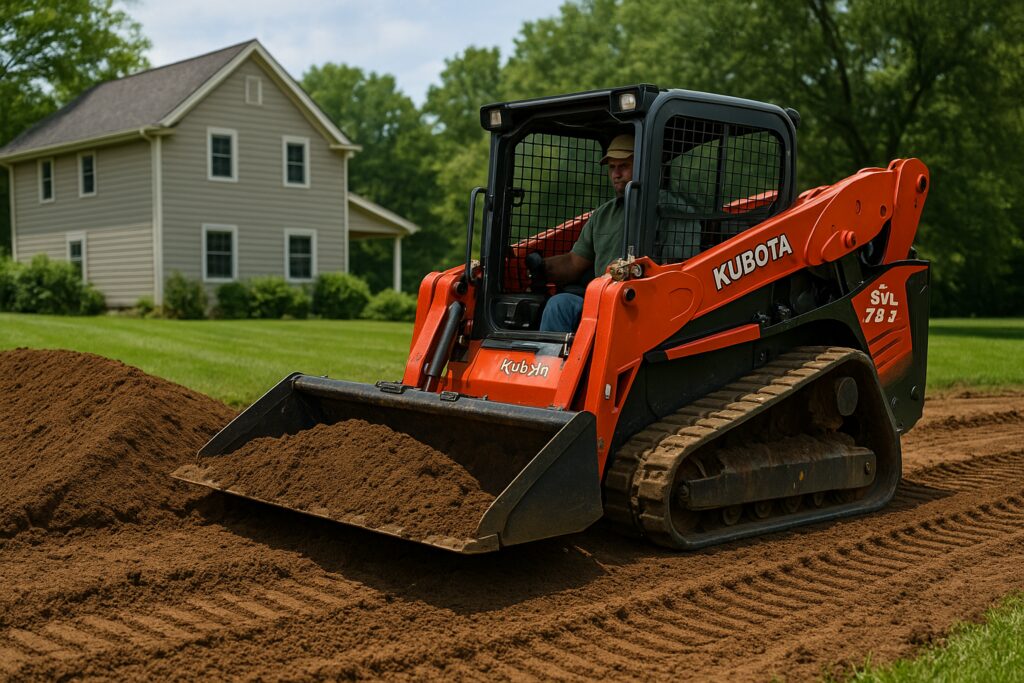 grading a berm in atoka tn